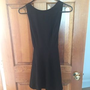 American Apparel Black Ponte Skater Dress